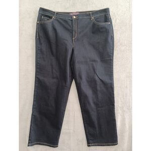 Gloria Vanderbilt Amanda Jeans Sz 22W Dark Wash‎ Straight Leg Stretch Comfort